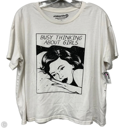 Top Short Sleeve By Target-designer In White, Size: L