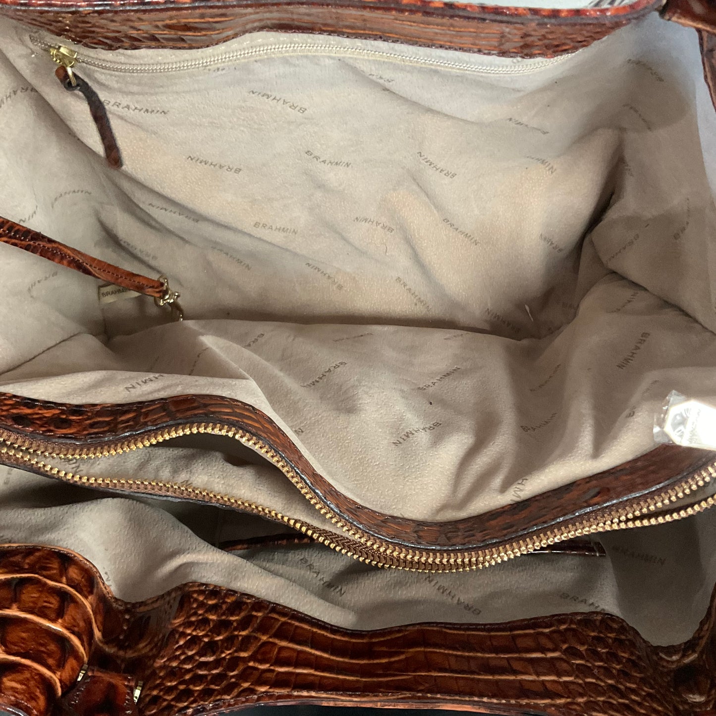 Handbag Designer By Brahmin In Brown, Size:Medium