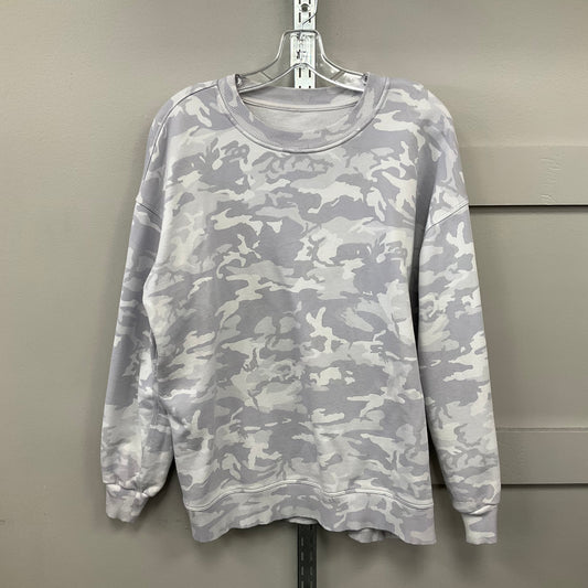 Athletic Sweatshirt Crewneck By Lululemon In Grey, Size:14