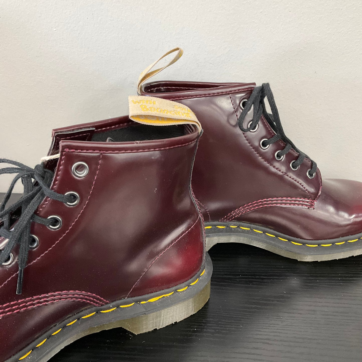 BOOTS COMBAT by DR MARTENS In MAROON, Size: 9