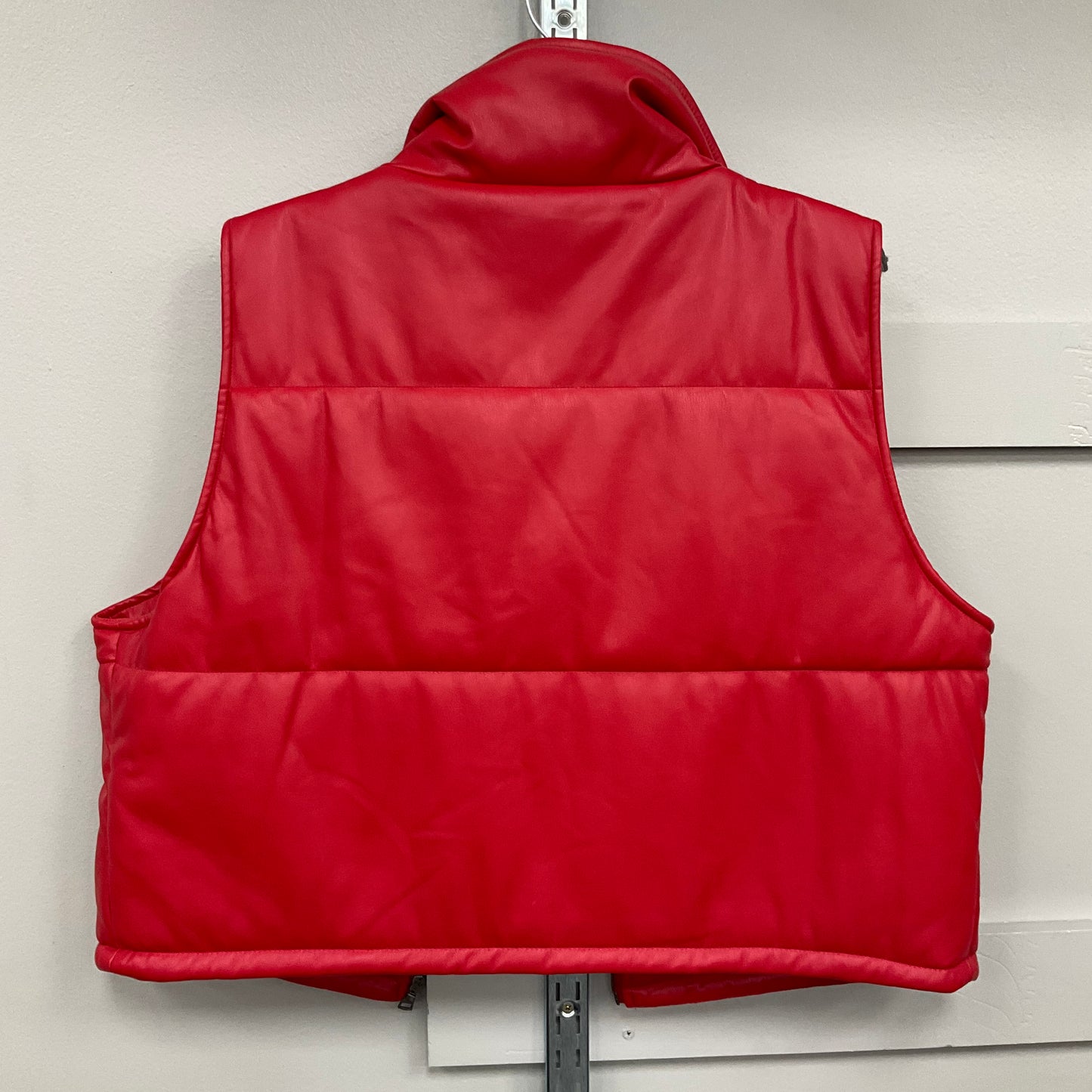 VEST PUFFER & QUILTED by ANTHROPOLOGIE In RED, Size: L