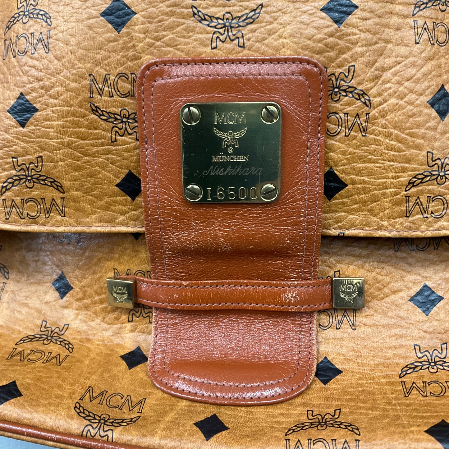 CROSSBODY LUXURY DESIGNER by MCM In BROWN, Size: LARGE