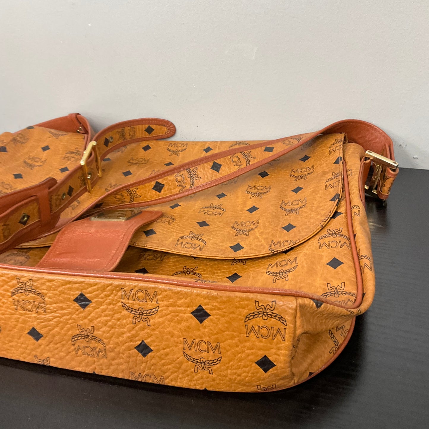 CROSSBODY LUXURY DESIGNER by MCM In BROWN, Size: LARGE