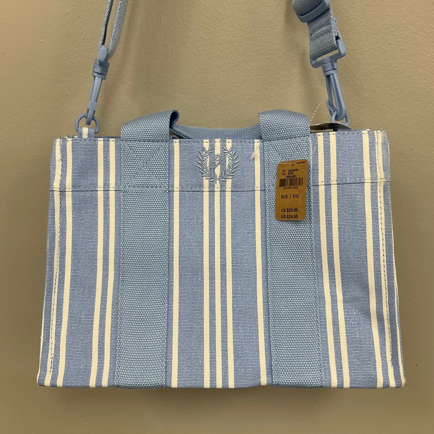 HANDBAG by PINK In BLUE & WHITE, Size: SMALL