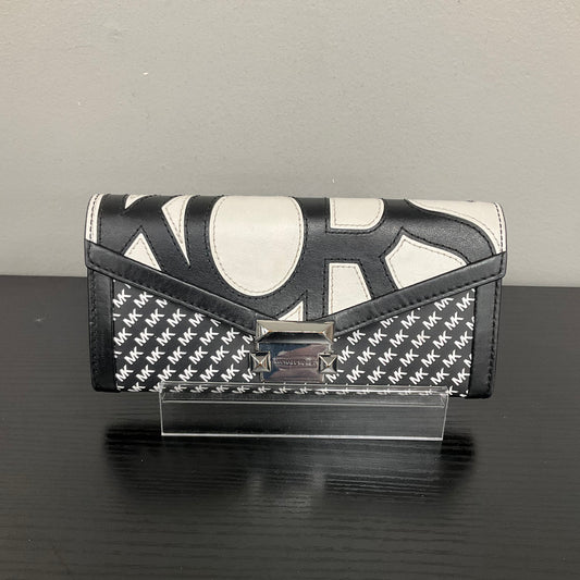 Wallet Designer By Michael Kors In Black & White, Size:Medium