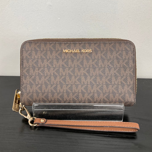 WALLET DESIGNER by MICHAEL KORS In BROWN & GOLD, Size: MEDIUM