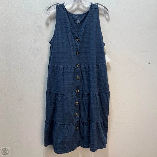 Dress Casual Midi By Sonoma In Blue, Size: Xl