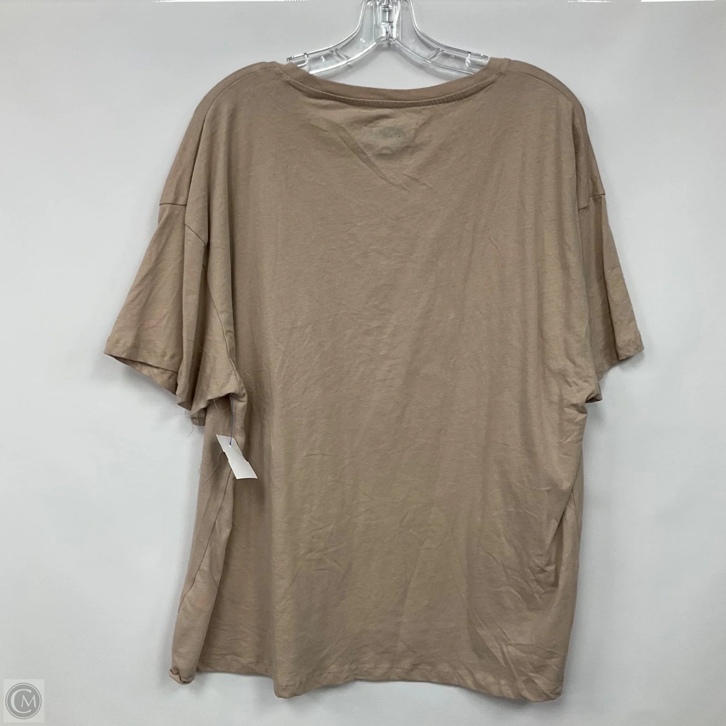 Top Short Sleeve Basic By Cmf In Tan, Size: Xl