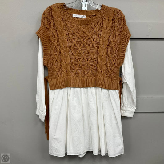 Dress Casual Short By Altard State In Brown & Cream, Size: S