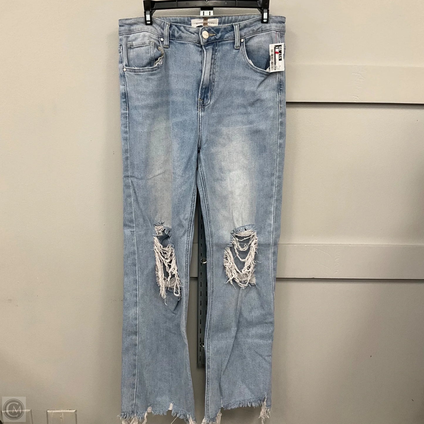 Jeans Straight By Risen In Blue, Size: 8