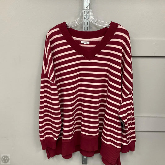 Sweatshirt Crewneck By Maurices In Striped Pattern, Size: 4x