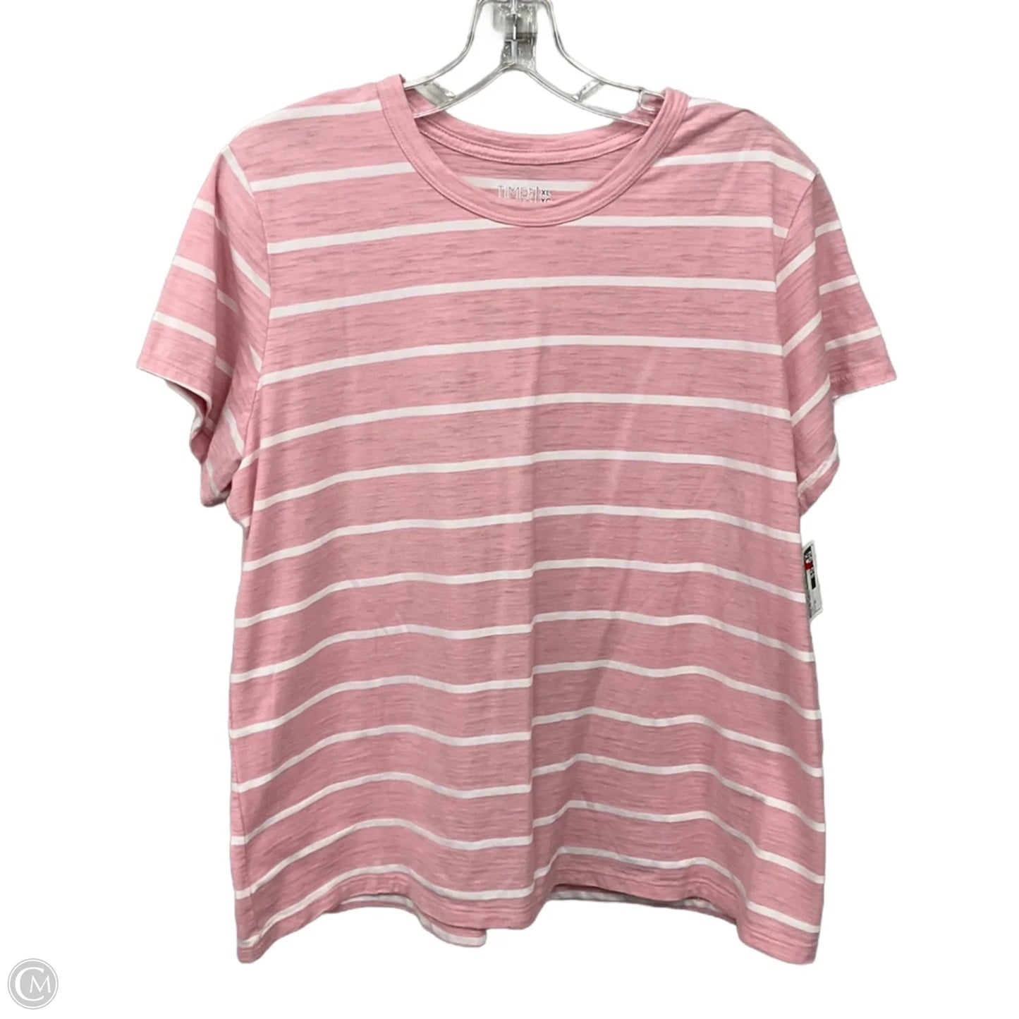 Top Short Sleeve Basic By Time And Tru In Pink, Size: Xl