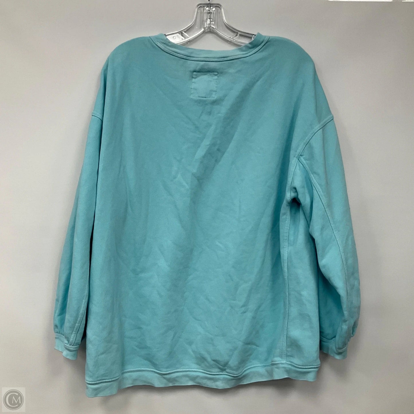 Sweatshirt Crewneck By Aerie In Blue, Size: M
