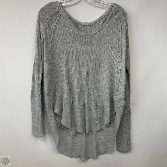 Top Long Sleeve Basic By Urban Outfitters In Grey, Size: Xs