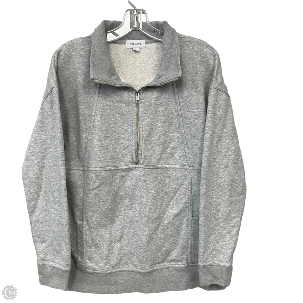Sweatshirt Collar By Evereve In Grey, Size: S