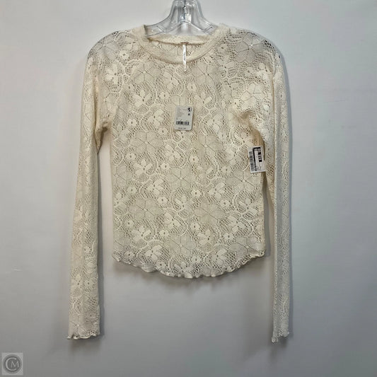 Top Long Sleeve By Free People In Cream, Size: S