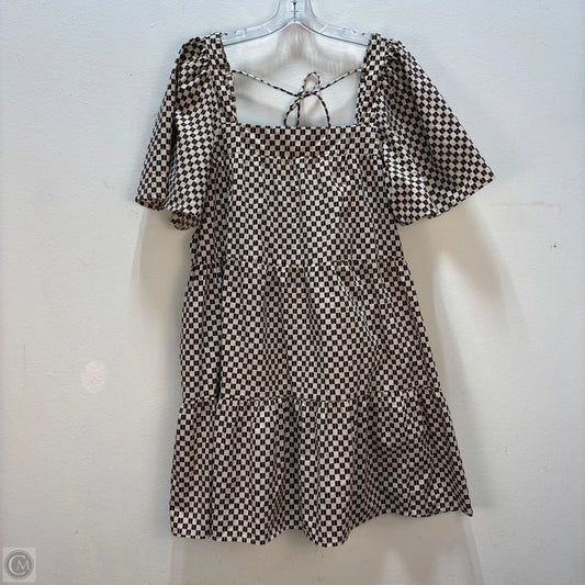 Dress Casual Short By Abercrombie And Fitch In Brown & Cream, Size: L