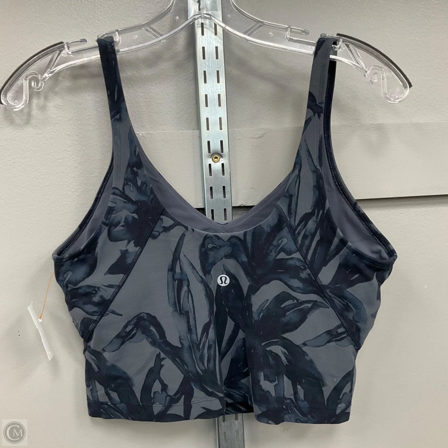 Athletic Tank Top By Lululemon In Black & Grey, Size: 8