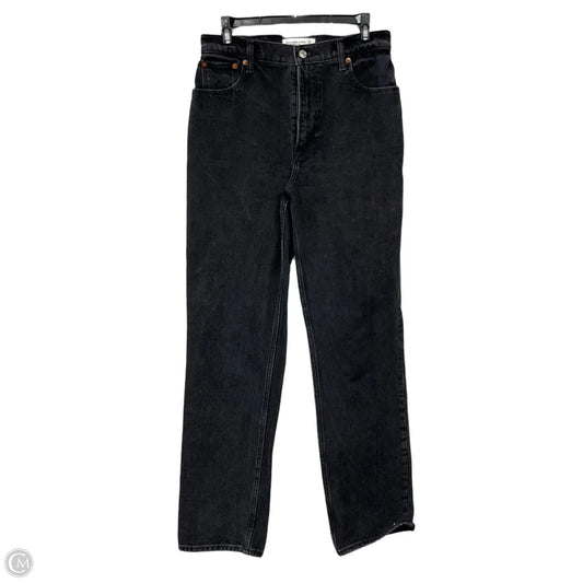 Jeans Straight By Abercrombie And Fitch In Black Denim, Size: 4