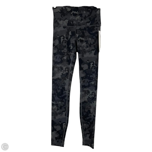 Athletic Leggings By Lululemon In Black & Grey, Size: 4