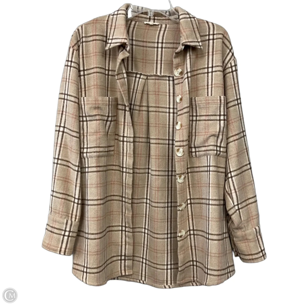 Jacket Shirt By Jodifl In Plaid Pattern, Size: M