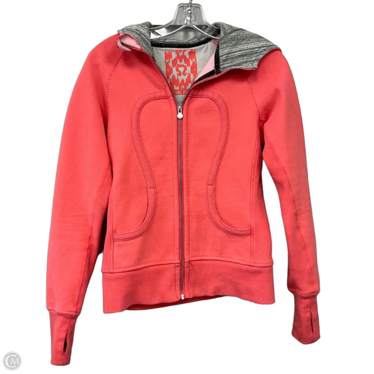 Athletic Jacket By Lululemon In Orange, Size: 4