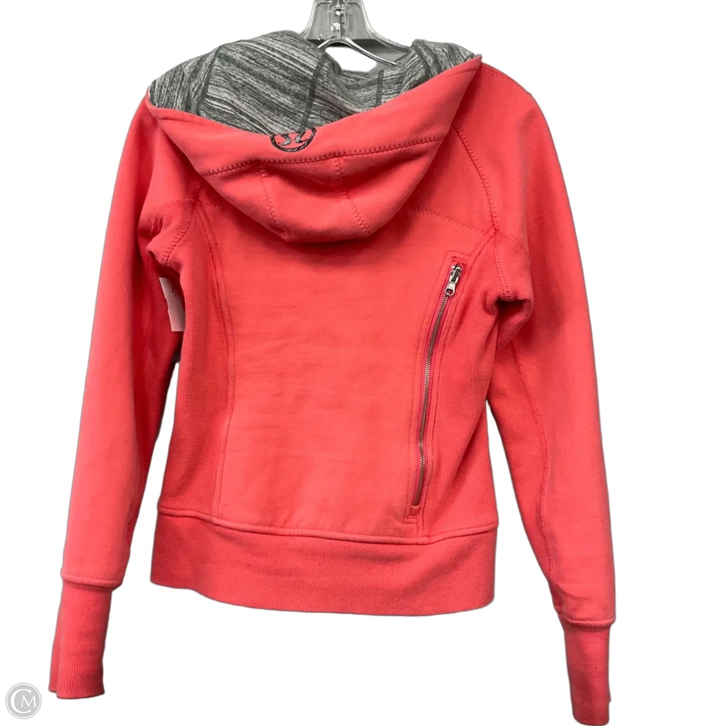 Athletic Jacket By Lululemon In Orange, Size: 4