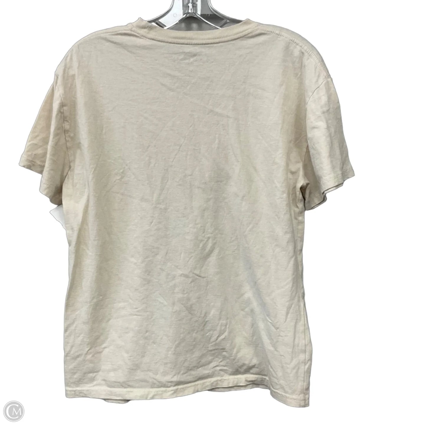 Top Short Sleeve By Cmf In Beige, Size: L