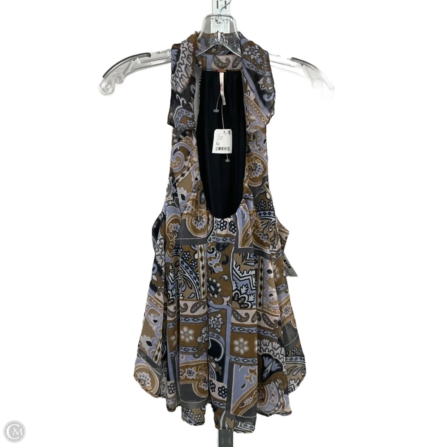 Top Sleeveless By Free People In Brown & Cream, Size: M