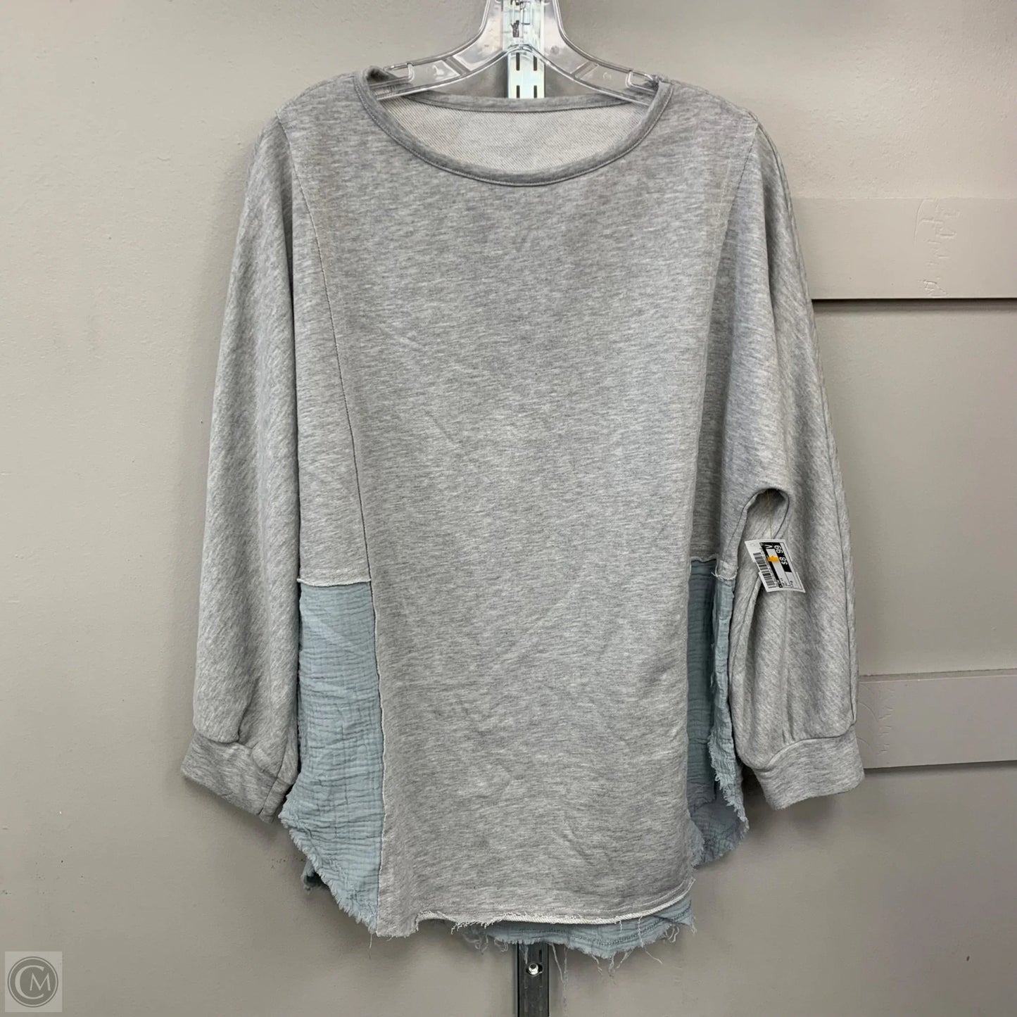 Top Long Sleeve In Grey, Size: M