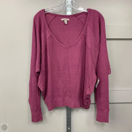 Top Long Sleeve By Free People In Purple, Size: M