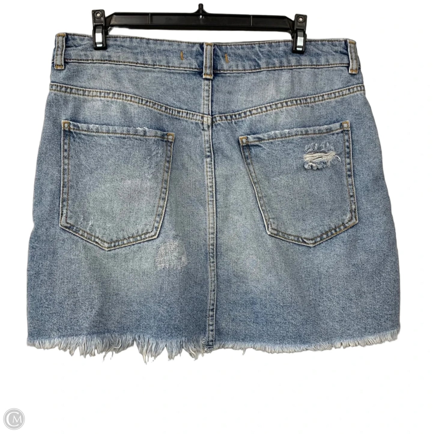 Skirt Mini & Short By Free People In Blue Denim, Size: 10