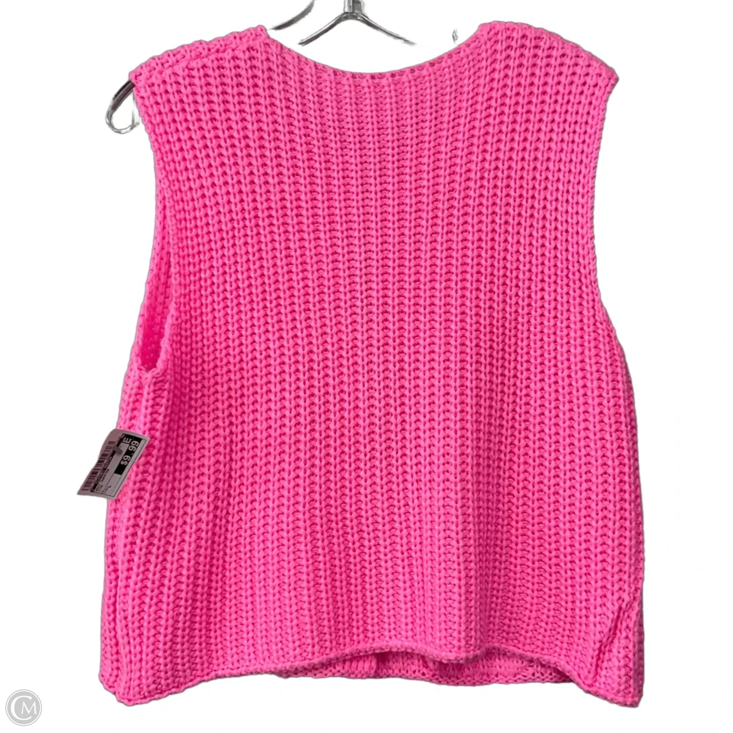 Vest Sweater In Pink, Size: L
