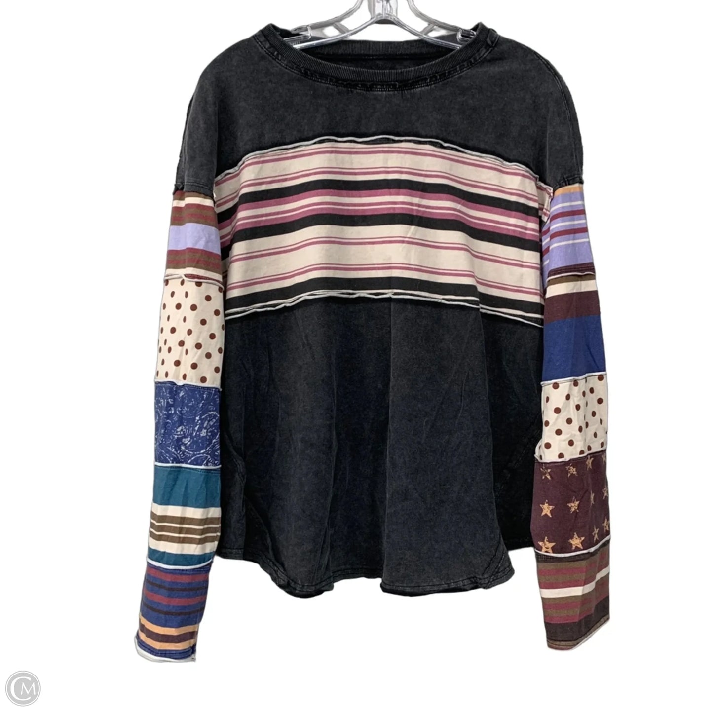 Top Long Sleeve By In Black, Size: Xl