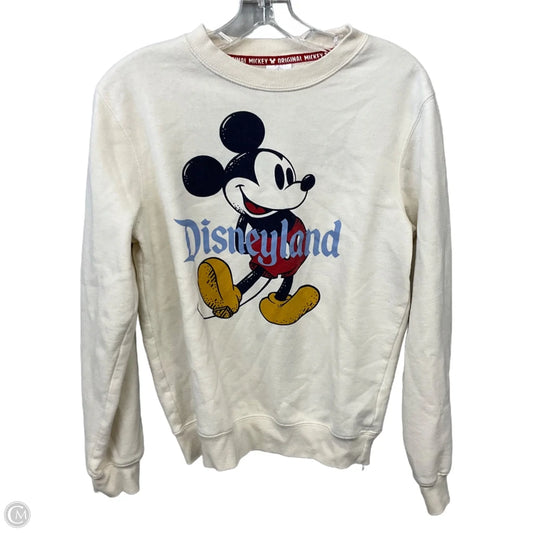 Sweatshirt Crewneck By Disney In Beige, Size: Xs