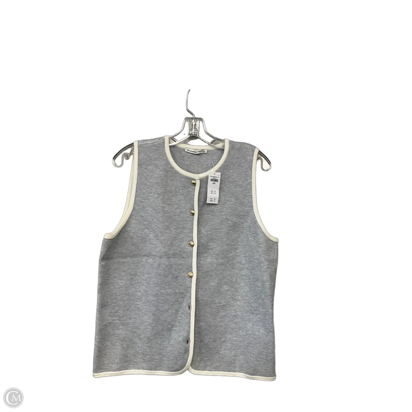 Top Sleeveless By Abercrombie And Fitch In Grey, Size: L