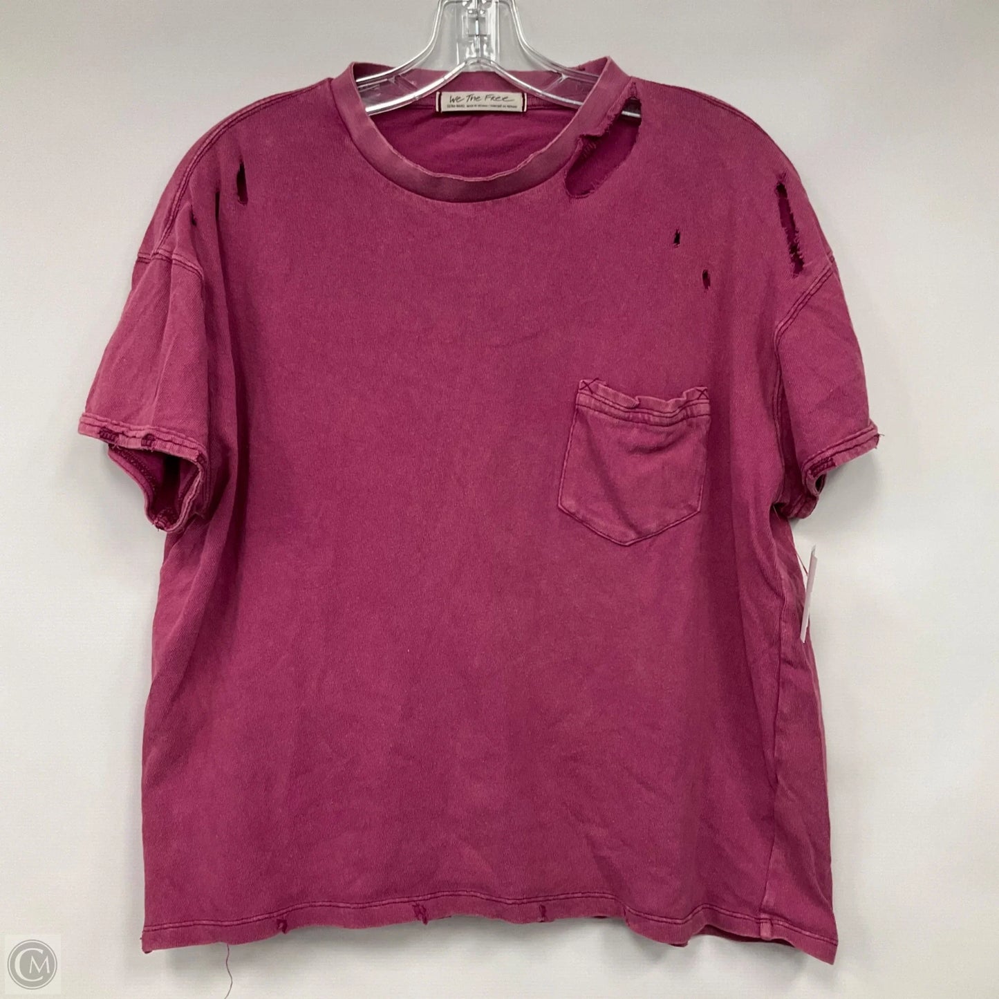 Top Short Sleeve By We The Free In Pink, Size: Xs