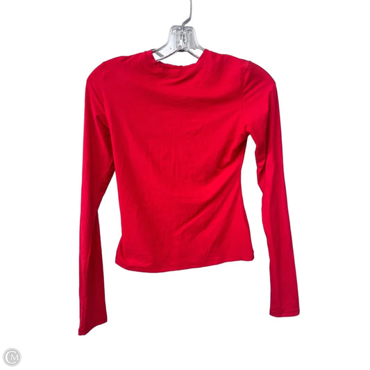Top Long Sleeve Basic By Skims In Red, Size: S