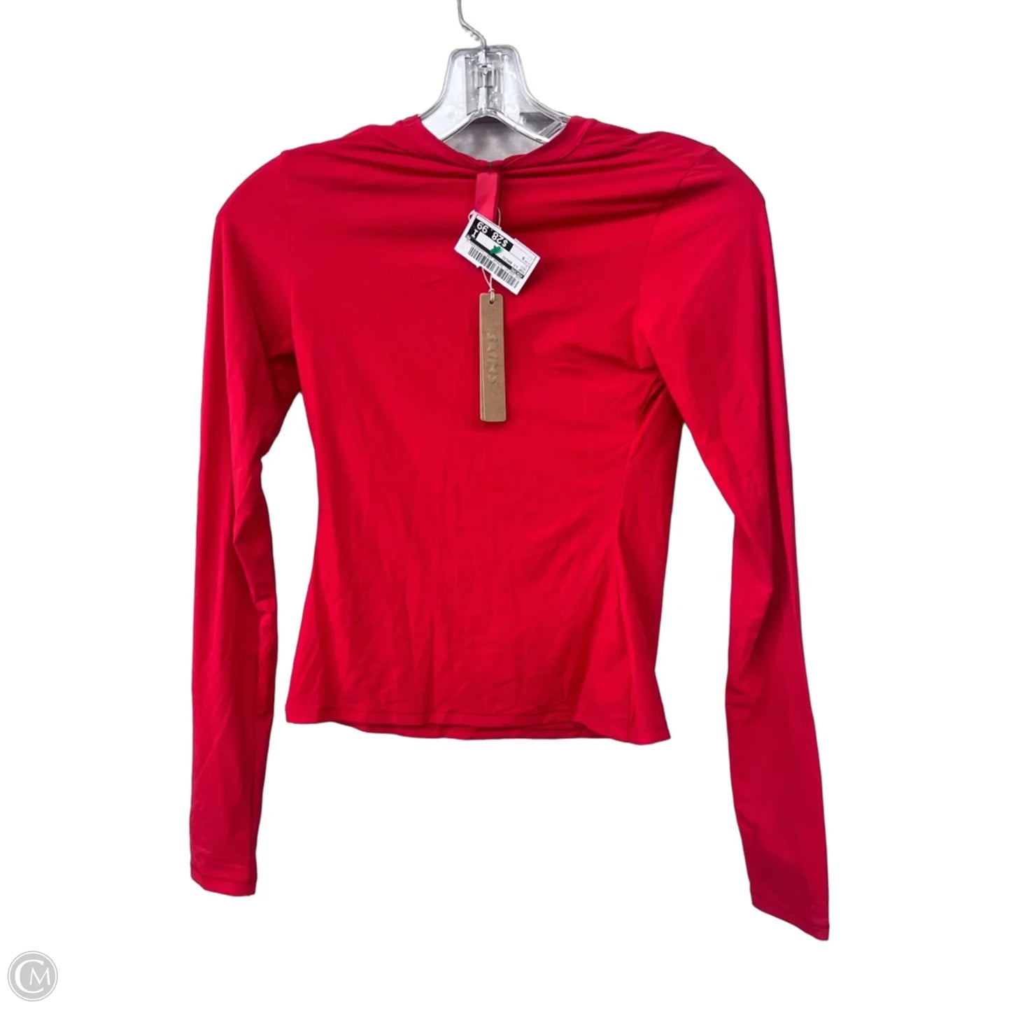 Top Long Sleeve Basic By Skims In Red, Size: S