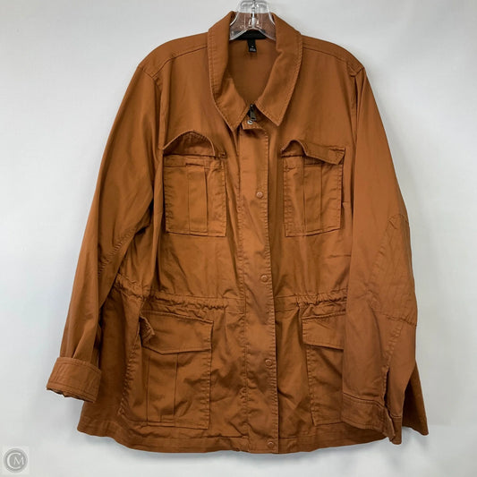 Jacket Utility By Lane Bryant In Orange, Size: 18