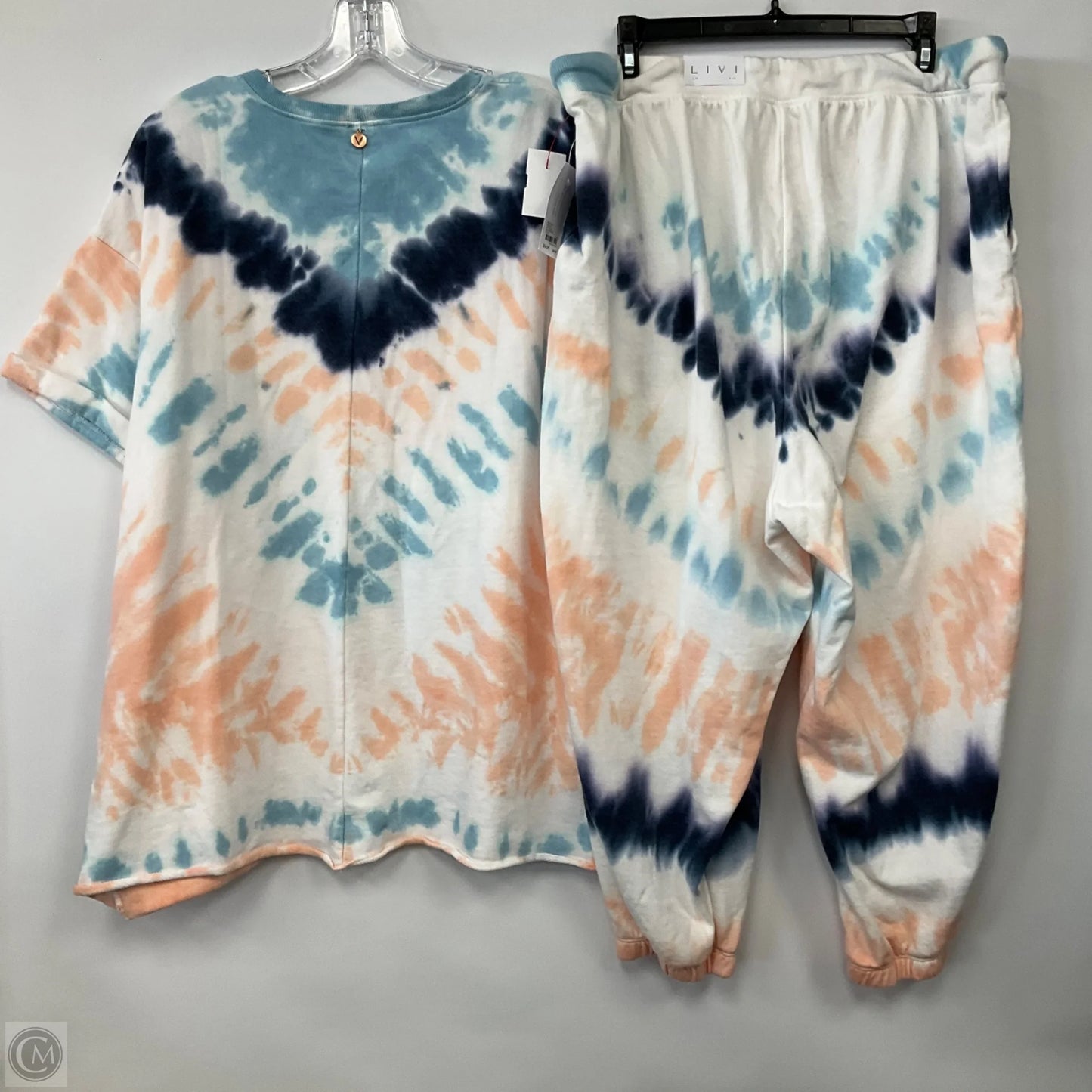 Pants Set 2pc By Livi Active In Tie Dye Print, Size: 18