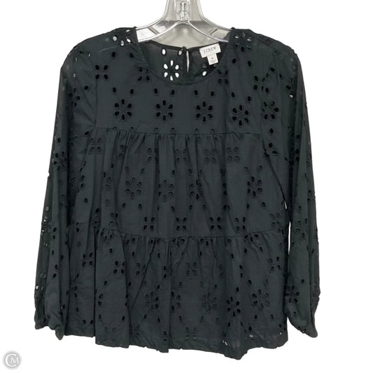 Top Long Sleeve By J. Crew In Black, Size: S