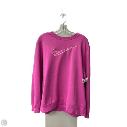 Sweatshirt Crewneck By Nike Apparel In Pink, Size: Xxl