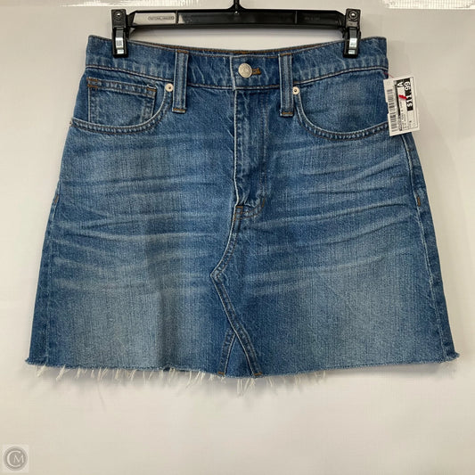 Skirt Mini & Short By Madewell In Blue Denim, Size: 6