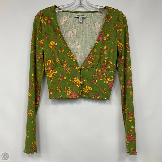 Top Long Sleeve By Urban Outfitters In Floral Print, Size: M