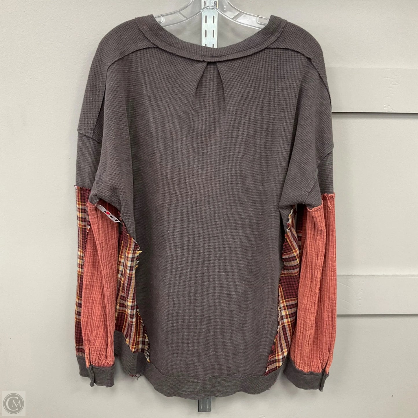 Top Long Sleeve By Bke In Brown, Size: Xl