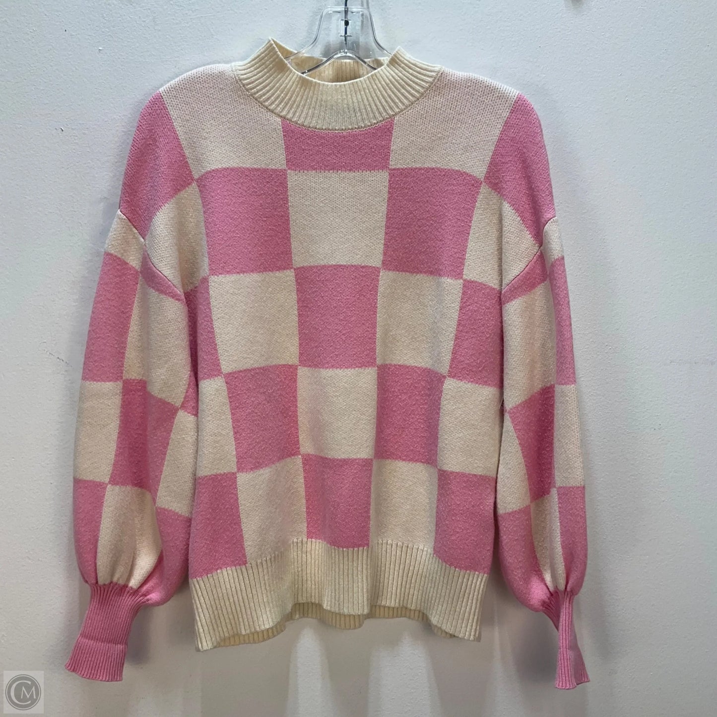 Sweater By Zesica In Cream & Pink, Size: S