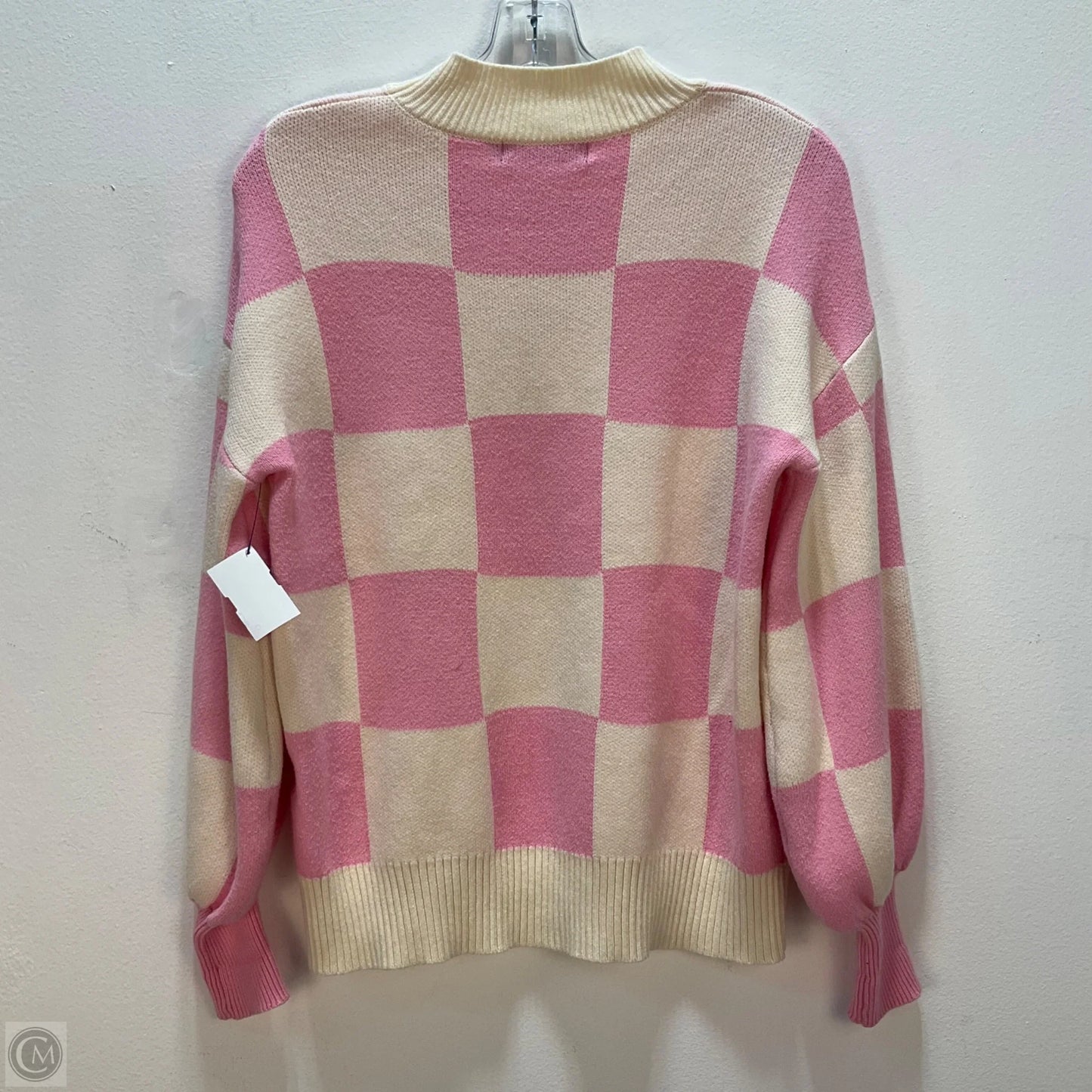 Sweater By Zesica In Cream & Pink, Size: S