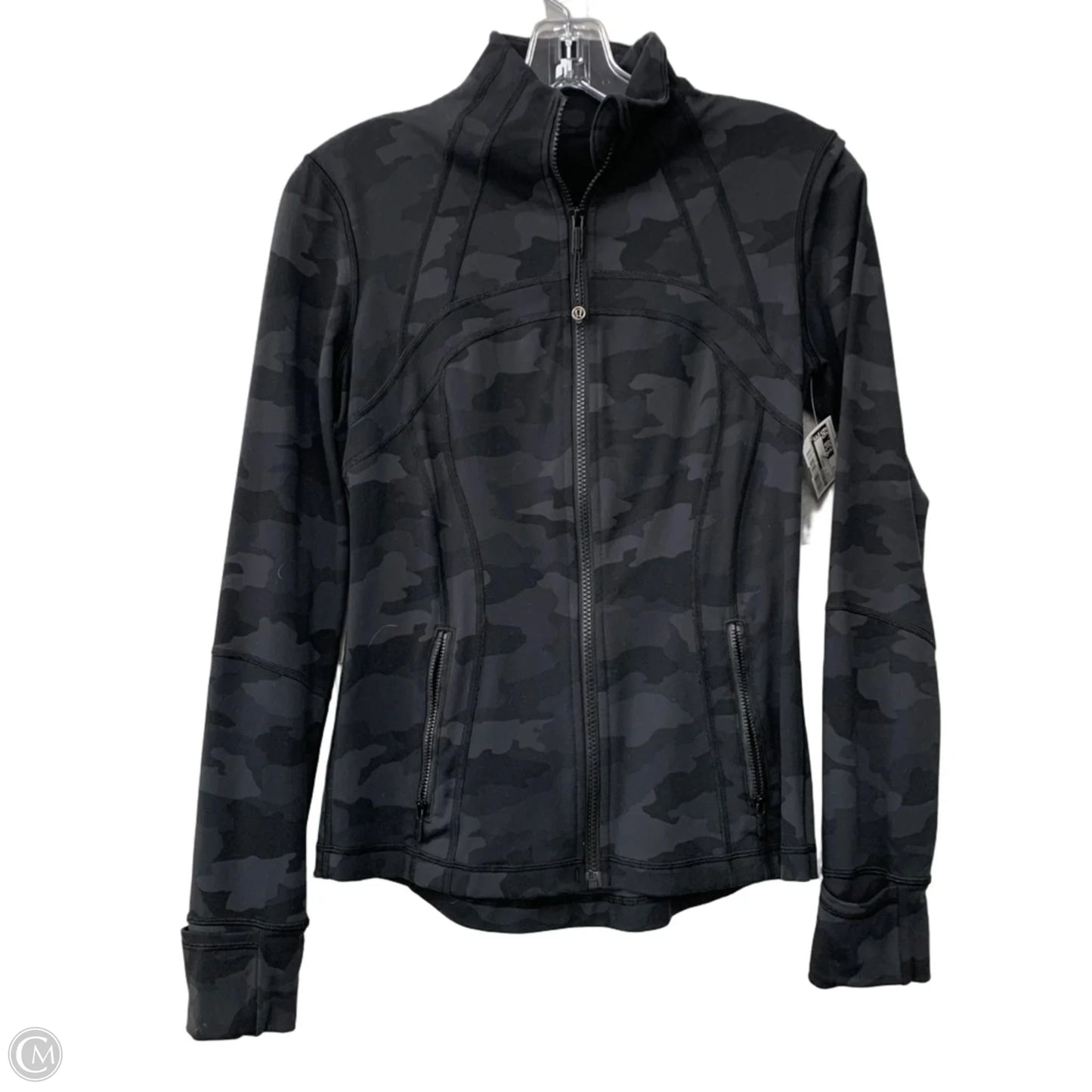 Athletic Jacket By Lululemon In Black, Size: 6