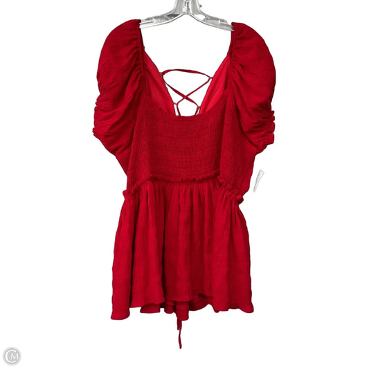 Top Short Sleeve By Arula In Red, Size: 3x